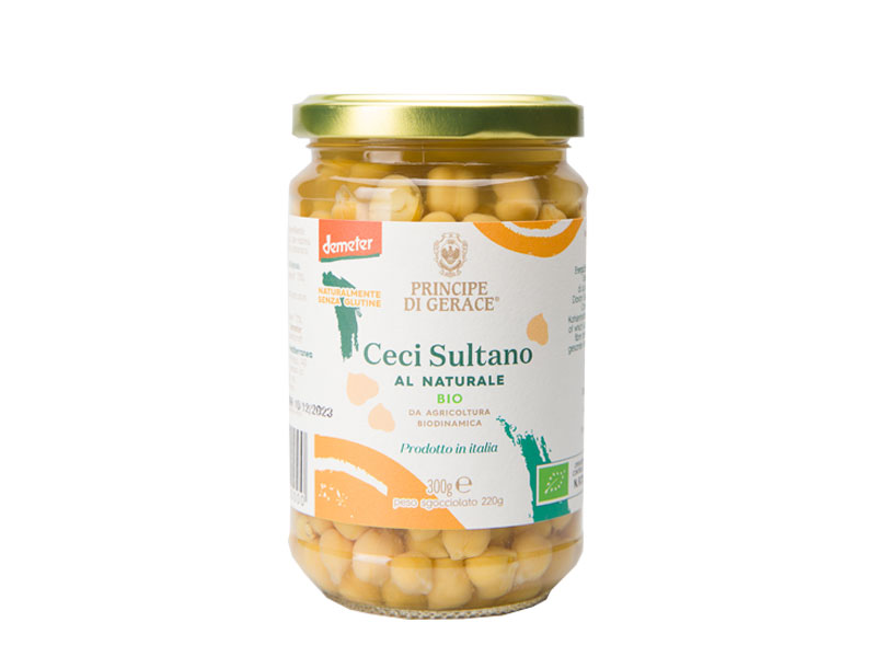 Sultano-Kichererbsen natürlich gekocht aus biodynamischem Anbau, glutenfrei